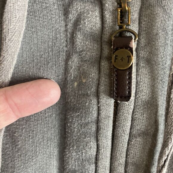 FLINT TINDER Mens Slate Blue 10 Year Hoodie Long Sleeve Sweatshirt Size M Heavy - Picture 4 of 9